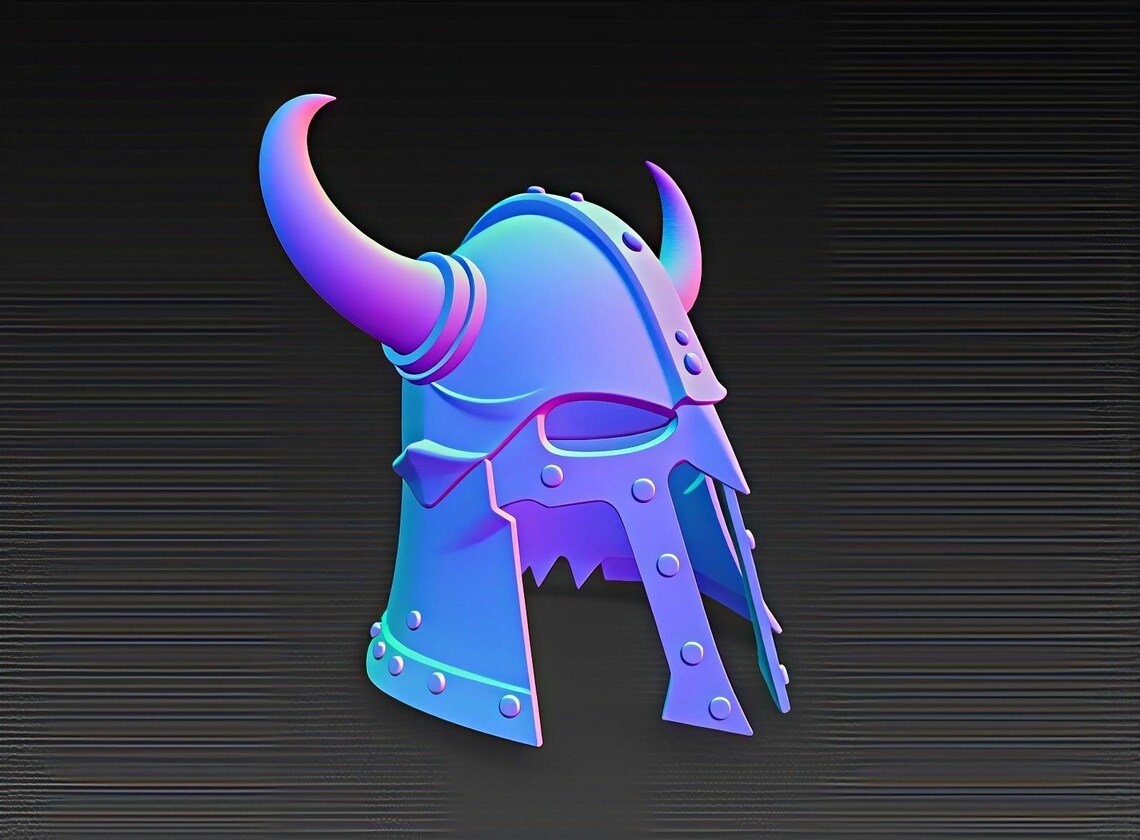 Viking Horned Warrior Helmet STL 3D Print Digital Download File - Etsy