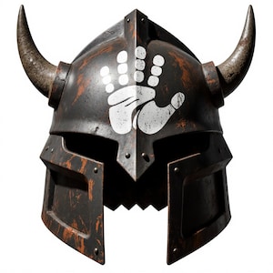 Viking Horned Helmet STL File for 3D Print Digital Warrior Armor