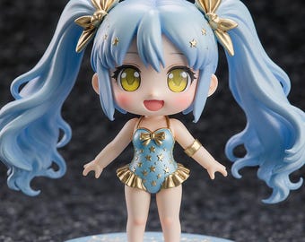 ちびアニメガールフィギュアSTLファイル：3Dプリントモデル（デジタルダウンロード