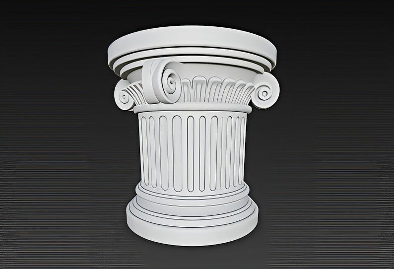 Ancient Corinthian Column Planter STL & 3MF | Luxury 3D Printable Vase for Home Decor image 3