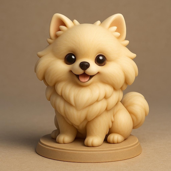 Chibi Pomeranian Figurine 3D Print Model (STL/3MF Digital Download