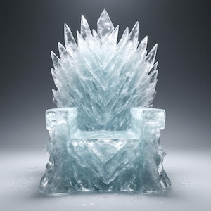 Ice Throne STL File: 3D Printable Frozen Crystal Chair (Digital Download