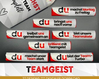 27 Duplo banderoles team colleague unique gift idea for gift 27 work team gift team spirit funny sayings print download