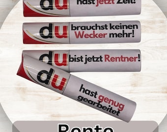 Duplo Banderole Pension Gift Retirement Gift for Colleagues 32 Sayings to Print for Retirement or Farewell