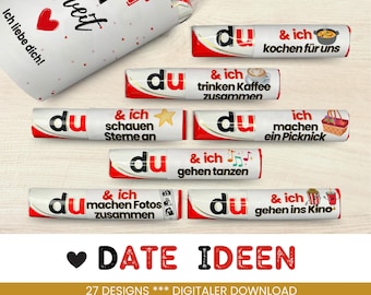 27 Duplo Banderoles Date Ideas Unique Gift Idea for Her Him Boyfriend Girlfriend Partner Gift Love to Print PDF Download
