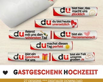 27 Duplo banderoles wedding guest gift Nice that you are here unique gift idea for guests gift table decoration to print out PDF