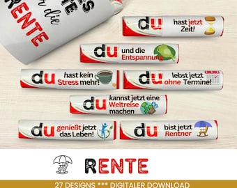 27 Duplo wrappers, retirement gift, unique farewell gift for colleagues, retirement present for mom, dad, grandpa, grandma, PDF download