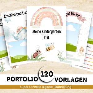 Digital Kindergarten Portfolio Folder Kita Templates to Print Educator Folder Portfolio Folder Kiga Nursery Daycare Childminder