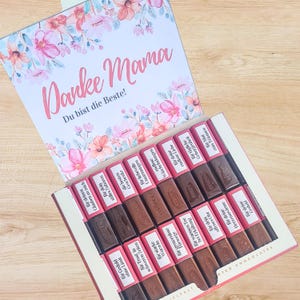 Merci chocolate banderoles for mom as a thank you or small gift digital download