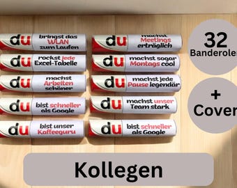 Duplo Banderole Colleagues Unique gift idea for colleagues 32 sayings to print for anniversary birthday or farewell