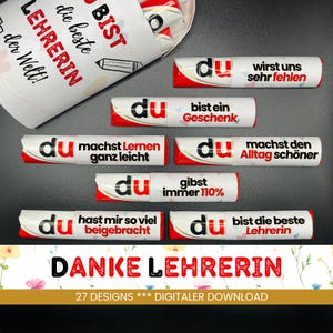 27 Duplo banderoles teacher thank you unique gift idea for teacher gift primary school teacher to print PDF Download