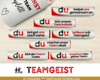 27 Duplo banderoles team colleague unique gift idea for gift 27 work team gift team spirit funny sayings print download
