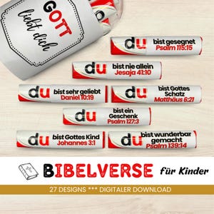 27 Duplo-omslag med bibelverser, en unik presentidé för dop, barnnattvard, kristen present, barnstund, kristna, utskrivbara