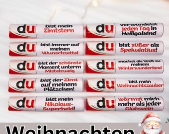 Duplo Banderole Weihnachten Geschenk für Kollegen Mann Frau 32 Sprüche zum Ausdrucken für DIY Weihnachtsgeschenk Wichtelgeschenk Last Minute