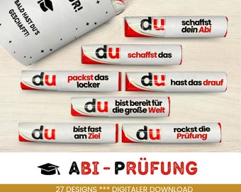 27 Duplo banderoles Abitur exam unique gift idea for high school graduates graduation Abi gift to print PDF Instant Download