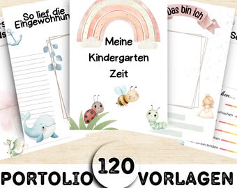 Kindergarten portfolio folder, daycare templates for printing, educator folder, portfolio folder for kindergarten, nursery, daycare or childminder, educator