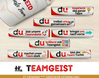 27 Duplo banderoles team colleague unique gift idea for gift 27 work team gift team spirit funny sayings print download
