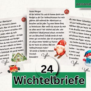 Secret Santa letters with 24 envelopes, customizable and editable for printing, 2025