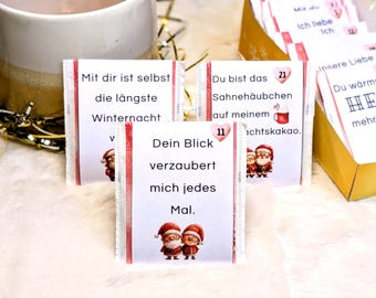 Advent calendar Tea Partner with 24 banderoles for the tea bags and DIY box as download for printing