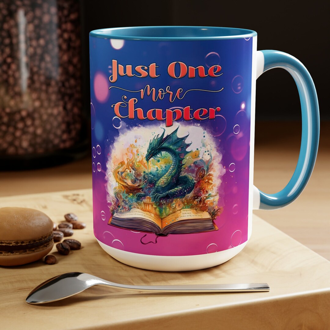 Magical Dragon 15oz Coffee Mug, Fantasy Mug, 15ozg Mug for Book Lovers ...