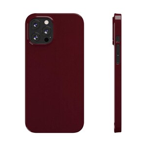 Burgundy Phone Case, Fall phone case, Trendy Aesthetic phone case, simple phone case for iPhone 11 12 13 14 15 16 image 8