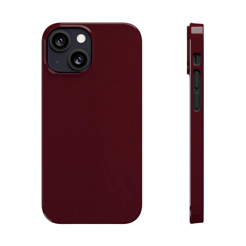 Burgundy Phone Case, Fall phone case, Trendy Aesthetic phone case, simple phone case for iPhone 11 12 13 14 15 16 image 3