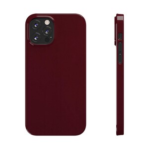Burgundy Phone Case, Fall phone case, Trendy Aesthetic phone case, simple phone case for iPhone 11 12 13 14 15 16 image 6