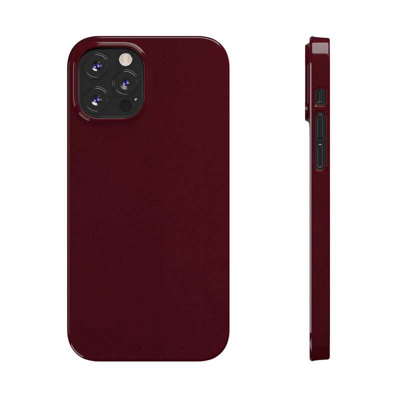 Burgundy Phone Case, Fall phone case, Trendy Aesthetic phone case, simple phone case for iPhone 11 12 13 14 15 16 image 6