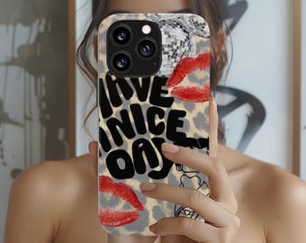Retro Trendy Phone Case, Aesthetic Collage Phone Case Abstract Baddie Phone Case for iPhone 16 15 14 13 12 11