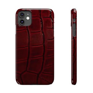 Coque de portable bordeaux, coque de portable en cuir esthétique, coque de portable tendance pour iPhone 16 15 14 13 12 11