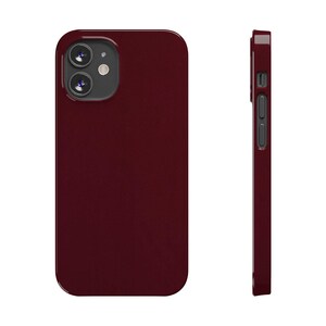 Burgundy Phone Case, Fall phone case, Trendy Aesthetic phone case, simple phone case for iPhone 11 12 13 14 15 16 image 7