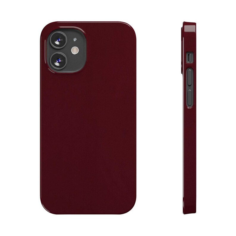 Burgundy Phone Case, Fall phone case, Trendy Aesthetic phone case, simple phone case for iPhone 11 12 13 14 15 16 image 7