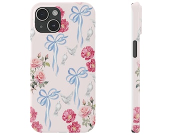 Coquette Cottagecore-telefoonhoesje, esthetisch telefoonhoesje schattig bloemen iPhone-hoesje voor iPhone 11 12 13 14 15