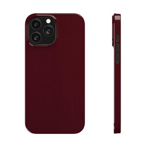 Burgundy Phone Case, Fall phone case, Trendy Aesthetic phone case, simple phone case for iPhone 11 12 13 14 15 16 image 5