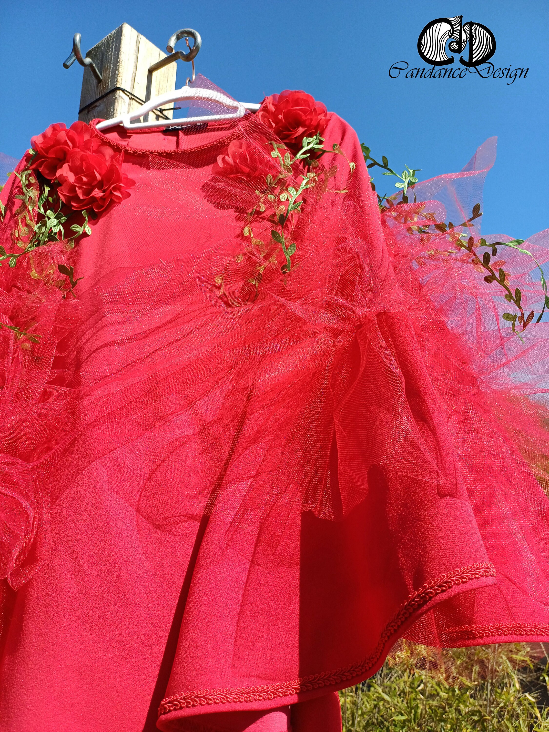 Cocktail Dress Red, Maternity Dress Extravagant, Shooting Dress Baby Bump, Designer Pregnancy Dress