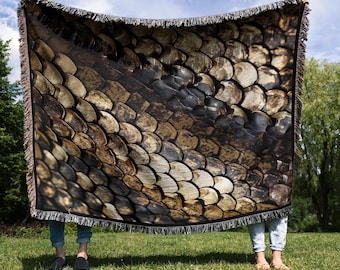 Jeté tissé confortable peau de serpent, couverture en peau de serpent, jeté animal, cadeau couverture serpent, décoration d'intérieur côtière, jeté, reptile