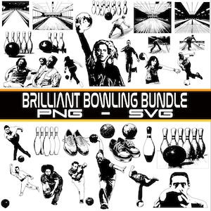 Brilliant Bowling Bundle, Bowling PNG Files, Bowling Graphics, Instant Download, Laser Engraver Files, SVG Bundle, Bowling Bundle!!