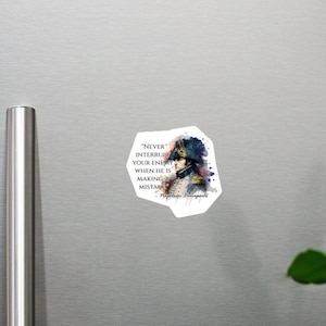 Napoleon Bonaparte - MAGNET - "Never interrupt your enemy when he is making a mistake." - Napoleonic History Quote Fridge MAGNET