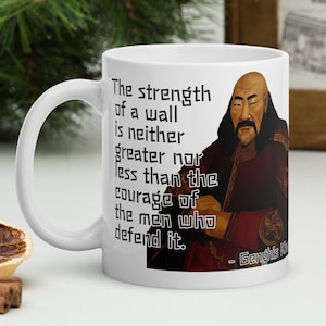 Genghis Khan - MUG -"The strength of a wall is neither greater nor less than the courage of the men who defend it."- Mongol History Quote