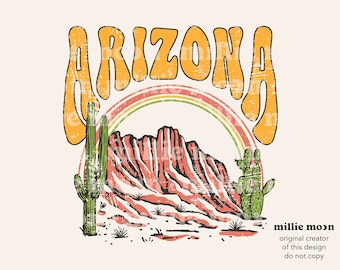 Arizona Png | Png Files for Sublimation | Outdoor Png | Cactus Png | Western Png | Desert Png | Sublimation Designs | Millie Moon