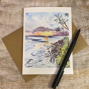 Set di biglietti d'auguri⎜Road to Hana, Paia, Maui, Hawaii - Acquerelli costieri, biglietti da spiaggia, acquerelli, paesaggi, stampe, Hawaii