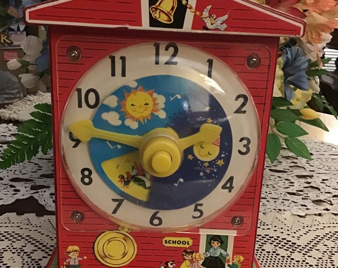 Fisher Price Music Box Teaching Clock Etsy