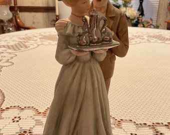 Vintage Figurine Silver Anniversary, "Twenty Five Years Together", by Treasured Memories 1986