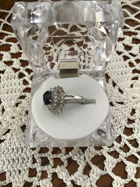 Vintage Sapphire Cocktail Ring - image 3