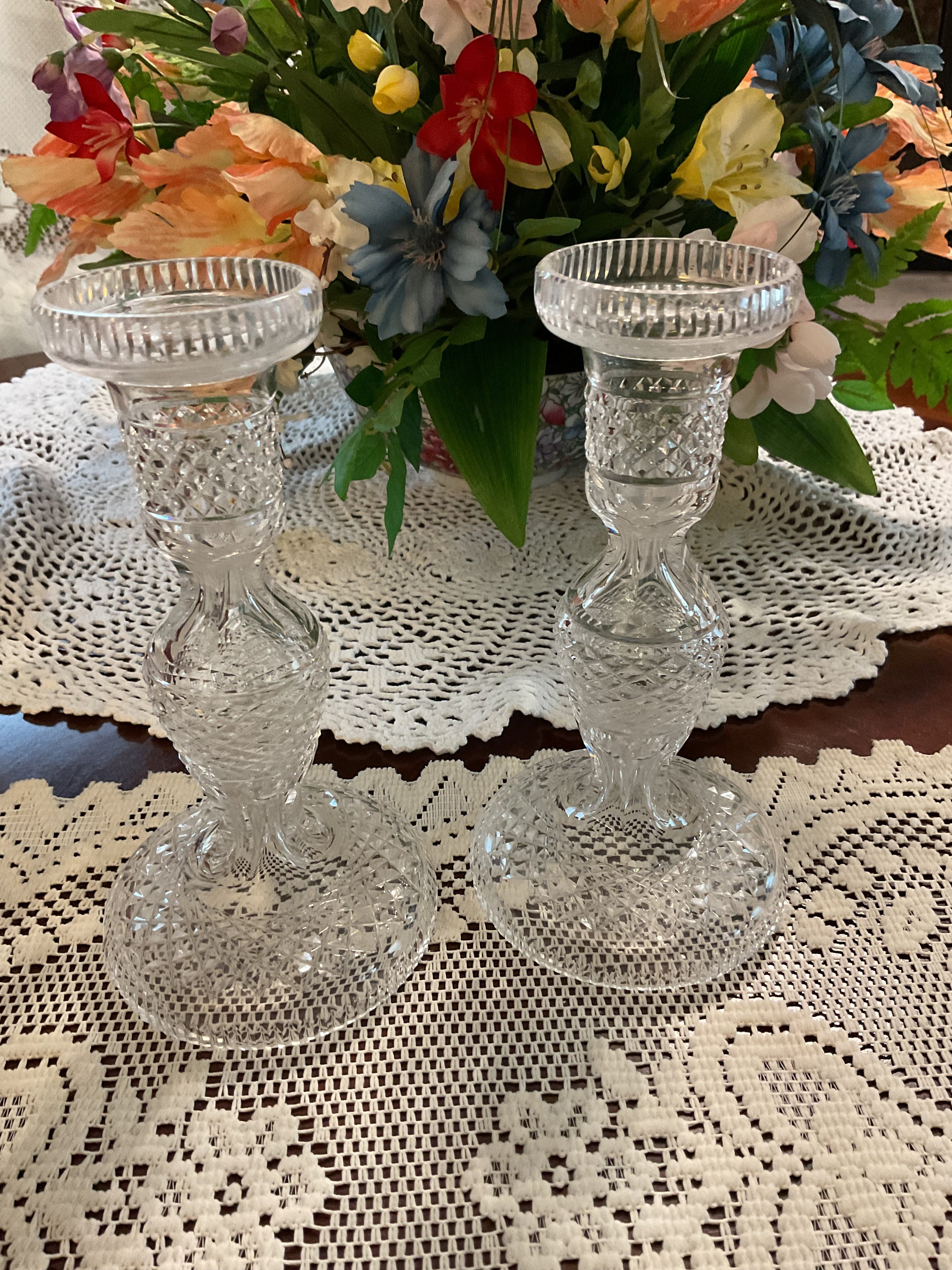 Pair of Waterford Candle Stick Holders Etsy