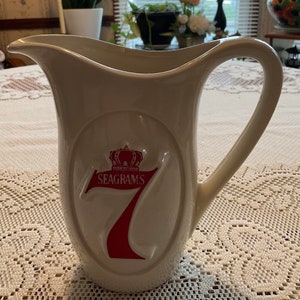 Vintage from the 1970s, Seagram’s 7 Pitcher