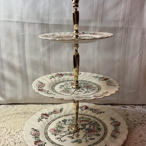 Myott Fine Staffordshire China 1950’s ~ Indian Tree ~ Earthware Dessert Plate Tree