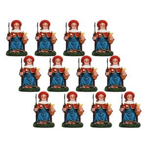 Juego en miniatura de Santo Niño de Atocha Figuras de Resina 12 piezas 2.625 Pulgadas Decoración Detallada y Hecha a Mano Nuevo
