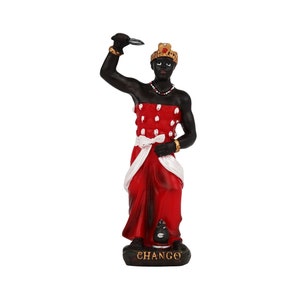 Orisha Chango 4.75 Inch Resin Figurine Deity of  Thunder & Fire Yoruba Religion New