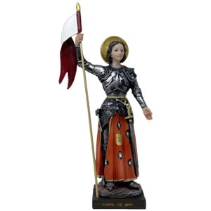 14 Inch Intricately Detailed Resin Figurine of Joan of Arc |7201Y| Juana de Arco A Powerful Symbol of Courage & Conviction New